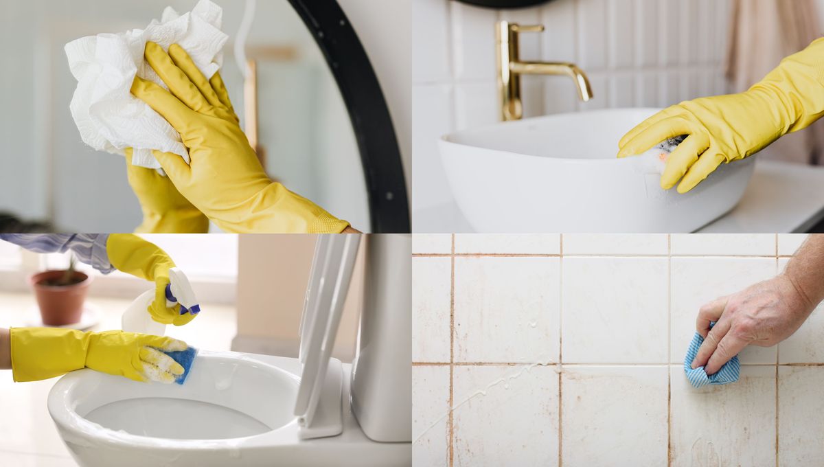 Utiliza guantes para limpiar con vinagre y con cualquier producto de limpieza.  Utiliza guantes para limpiar con vinagre y con cualquier producto de limpieza. 