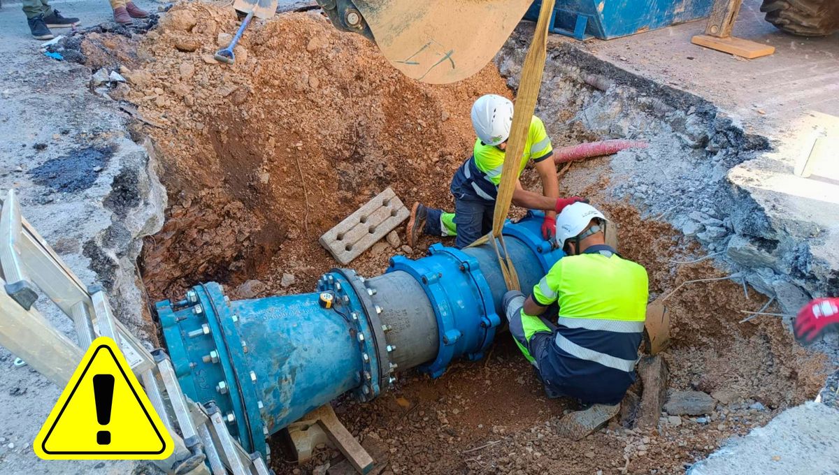 Un corte de agua por arreglos en la red deja sin servicio a varios hogares: en qué zona