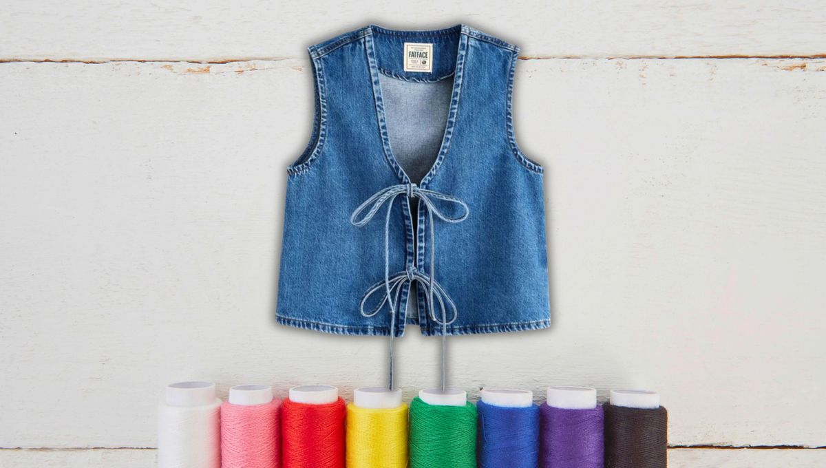 Con un DIY de hilos: cómo hacer una hermosa blusa con jeans viejos atada adelante