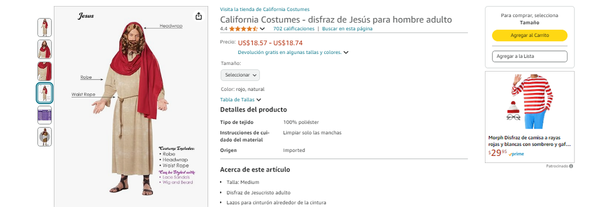 Disfraz de Jesús. Disfraz de Jesús.