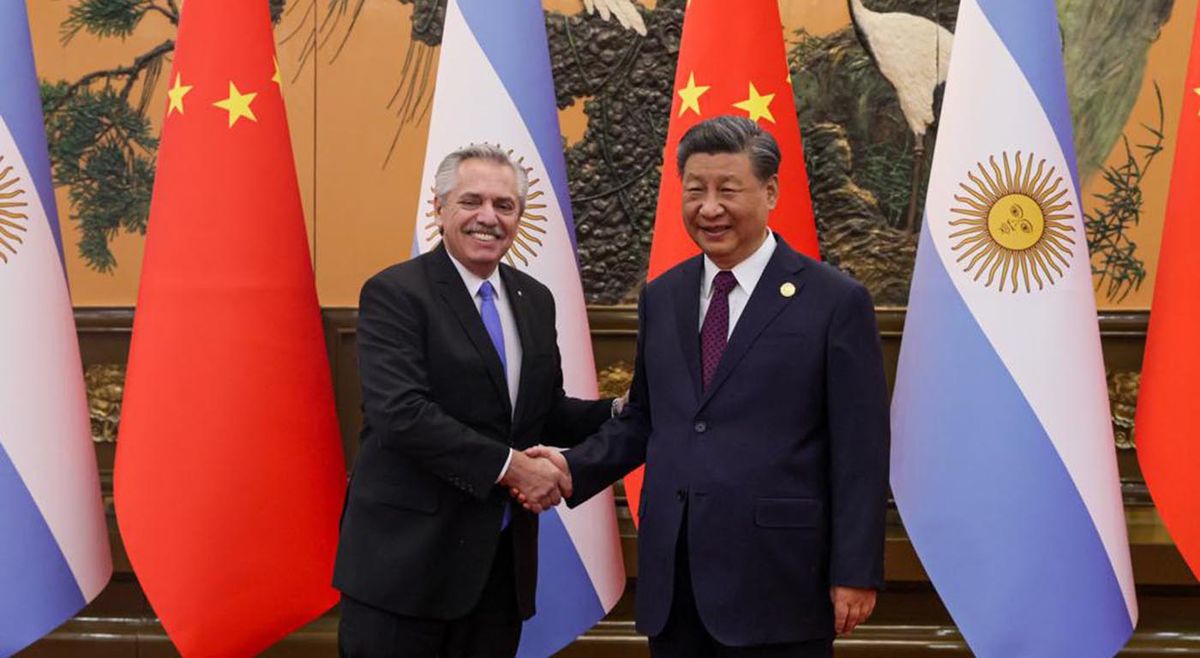 Alberto Fernández y Xi Jinping.
