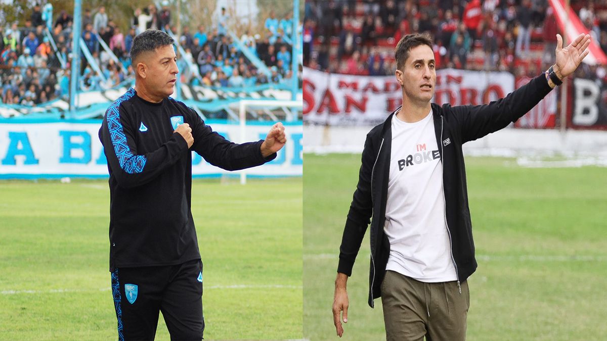 Pablo Jofré y Hernán Vázquez, los entrenadores de Gutiérrez y San Martín. Pablo Jofré y Hernán Vázquez, los entrenadores de Gutiérrez y San Martín.