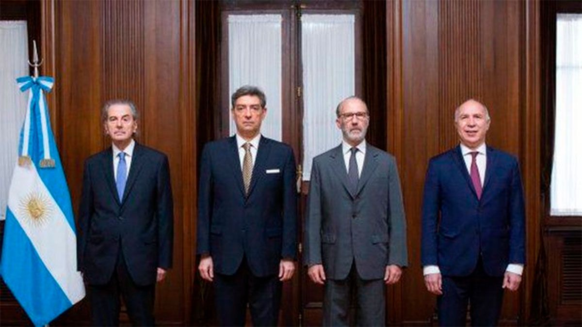 Los cuatro jueces de la Corte Suprema, Maqueda, Rosatti, Rosenkrantz y Lorenzatti.