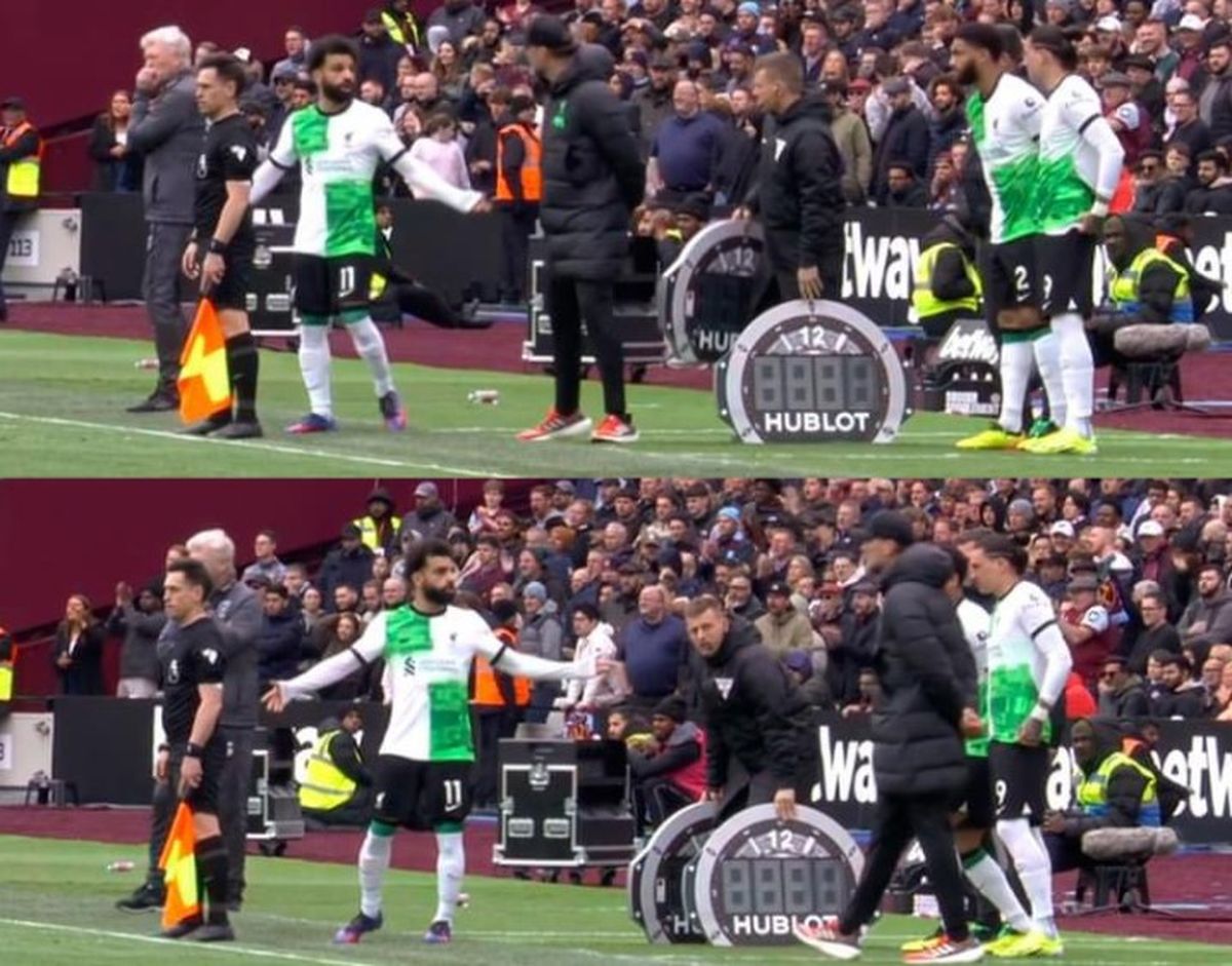 La pelea entre Salah y Klopp. La pelea entre Salah y Klopp.