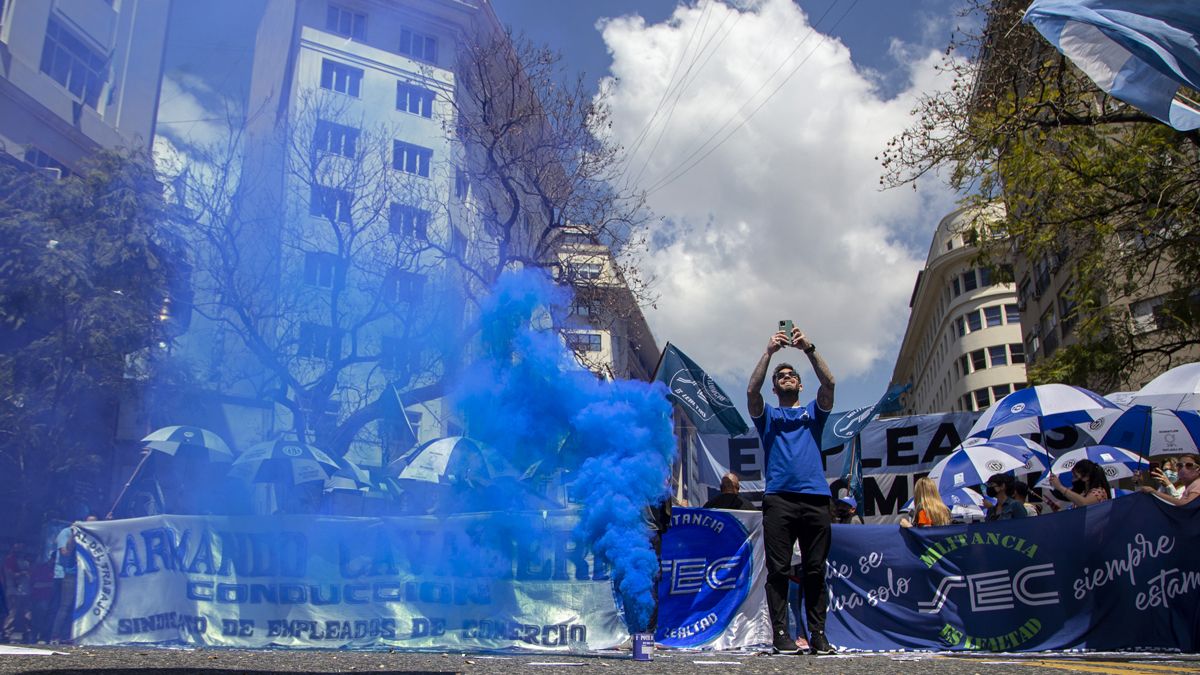 En fotos: multitudinaria marcha de la CGT en apoyo al Gobierno
