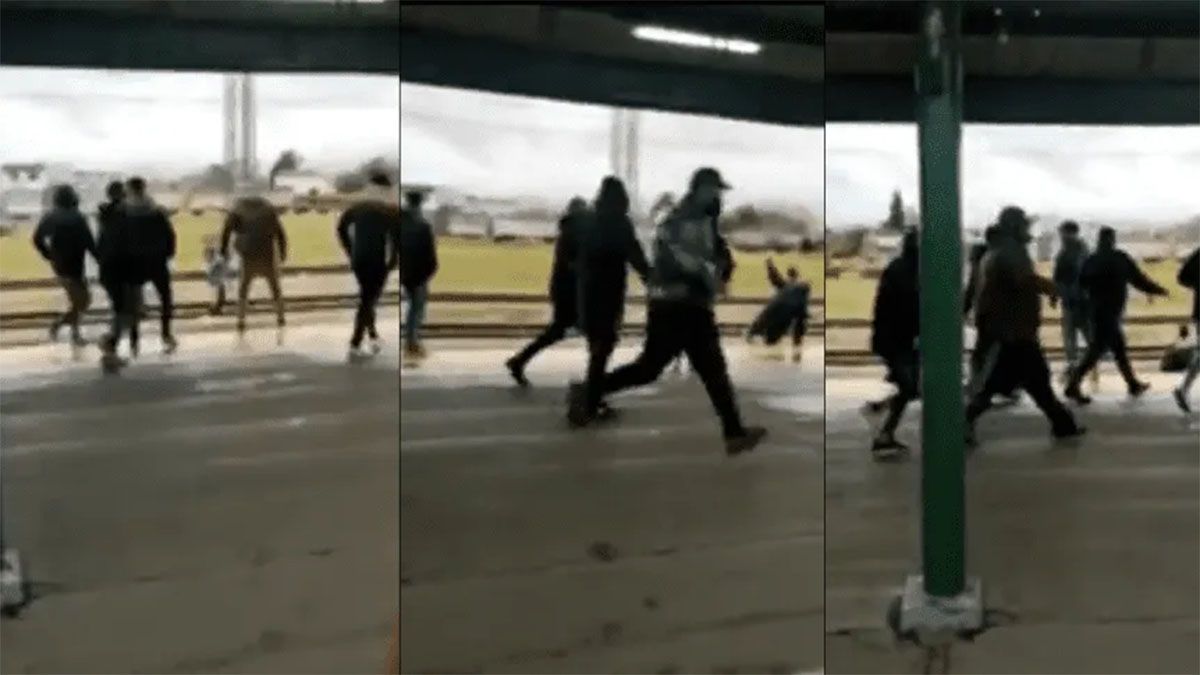 Los hinchas de Racing se pelearon con los seguidores de Deportivo Cali.