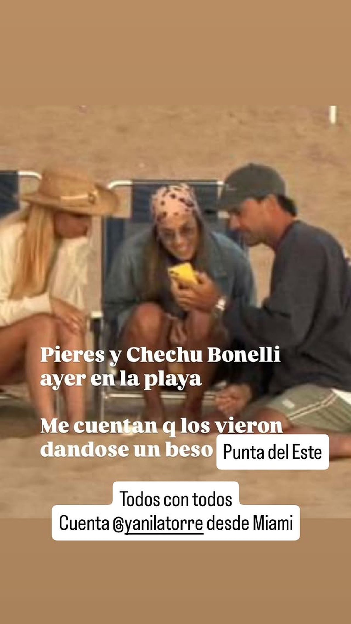 Chechu Bonelli y Facundo Pieres juntos en las playas de Punta del Este.