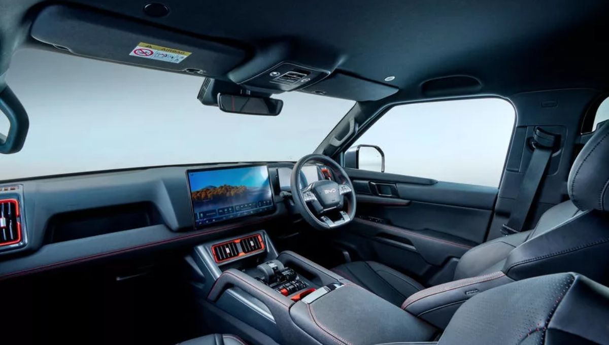 Así es la tecnológica cabina de la BYD Shark, la pickup híbrida que presentaron en Mendoza