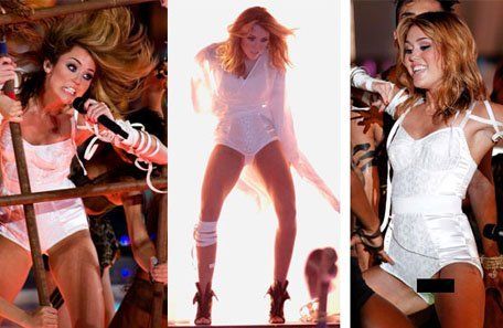 Miley Cyrus, otra vez sin bombacha