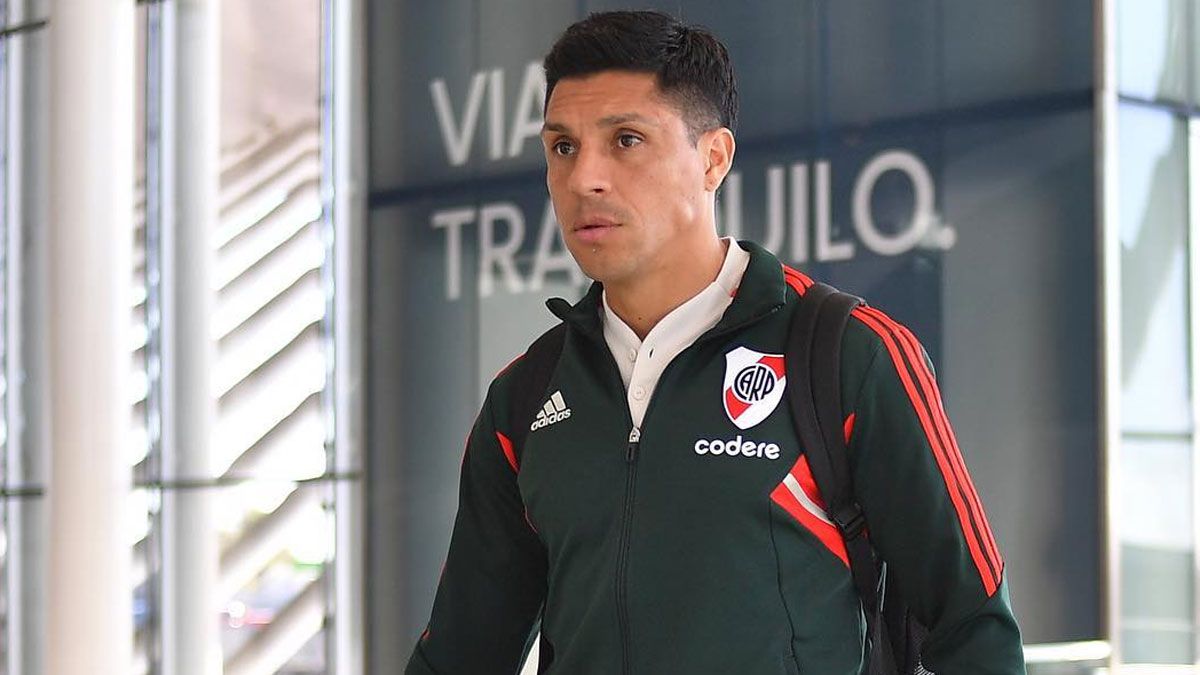 Enzo Pérez está de visita en Mendoza.