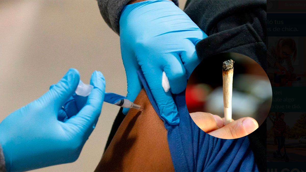 Para estimular la vacunación regalan cigarrillo de marihuana