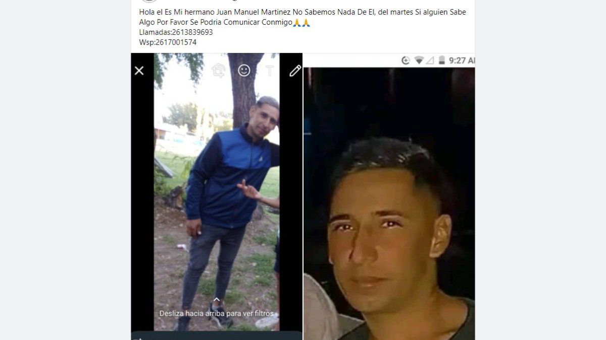 Juan Manuel Martínez está desaparecido desde hace una semana.