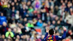 Barcelona goleó a Levante y Messi se llevó la pelota en su partido 300