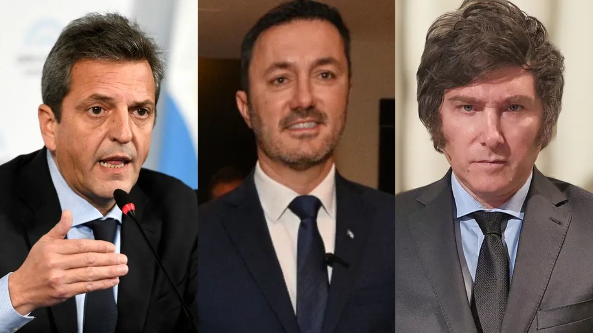 Sergio Massa, Luis Petri y Javier Milei, anotados para las PASO nacionales del 13 de agosto.