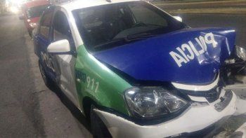 Volvía de festejar San Valentín y lo chocó un patrullero