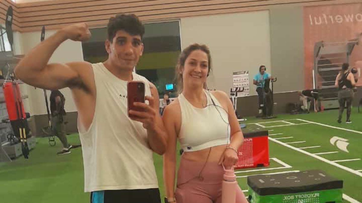 Abraham Buonarrigo y su esposa Daniela Sánchez, en el gimnasio de New Jersey donde entrena el Turco a las órdenes del dominicano Carlos Solano. Abraham Buonarrigo y su esposa Daniela Sánchez, en el gimnasio de New Jersey donde entrena el Turco a las órdenes del dominicano Carlos Solano.