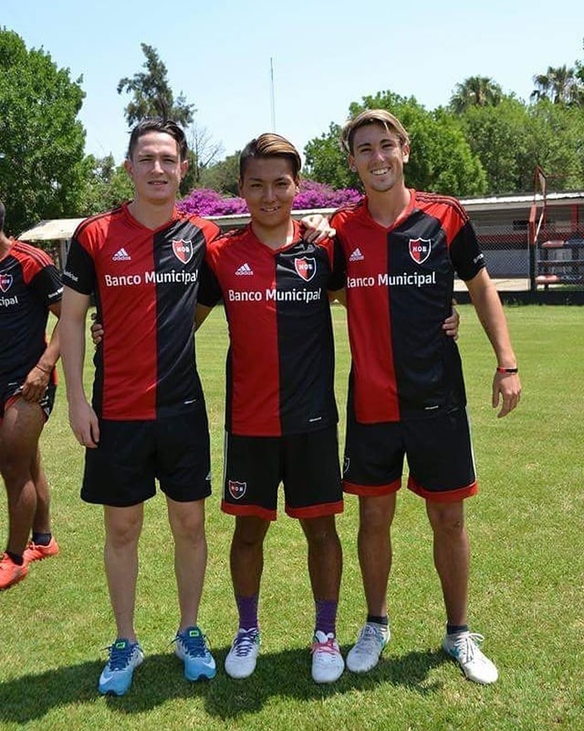 Marcelo Eggel, en Newell's, compartiendo con Aníbal Moreno hoy jugador de Palmeiras. 