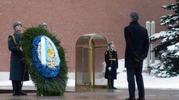 Macri inauguró la Plaza Argentina en Moscú y visitó la tumba del Soldado Desconocido
