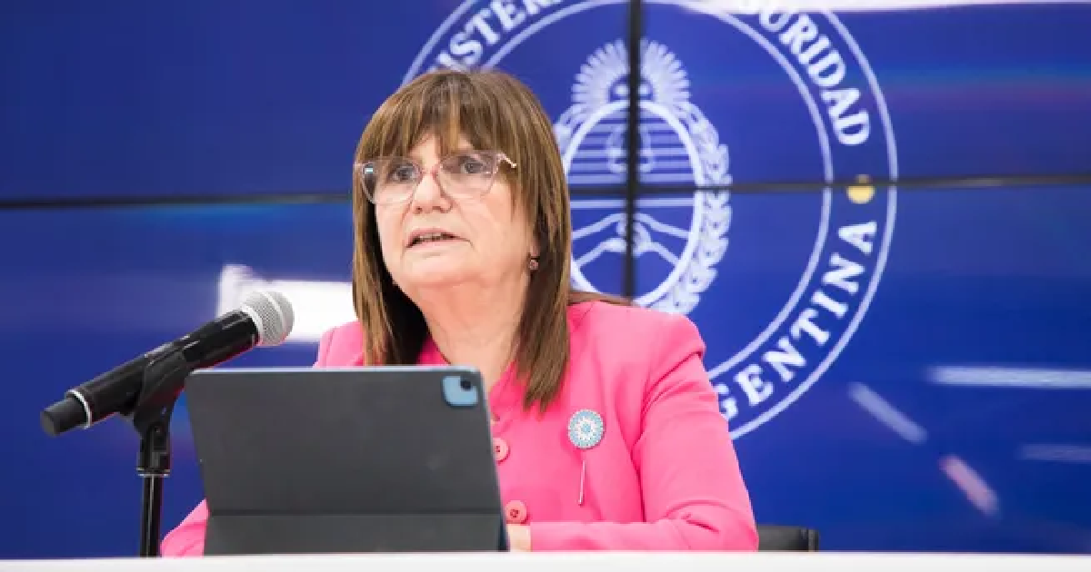 Patricia Bullrich, ministra de Seguridad. Foto: gentileza Ámbito.