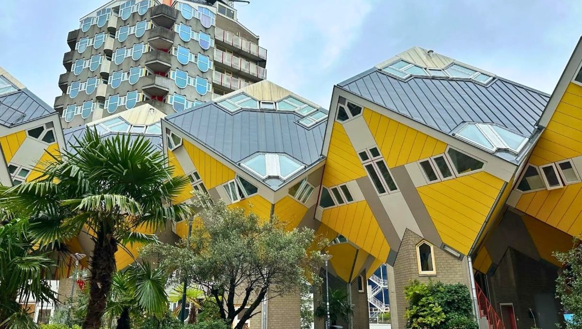 Construyeron un edificio que desafía las reglas de la arquitectura con departamentos casi sin paredes verticales