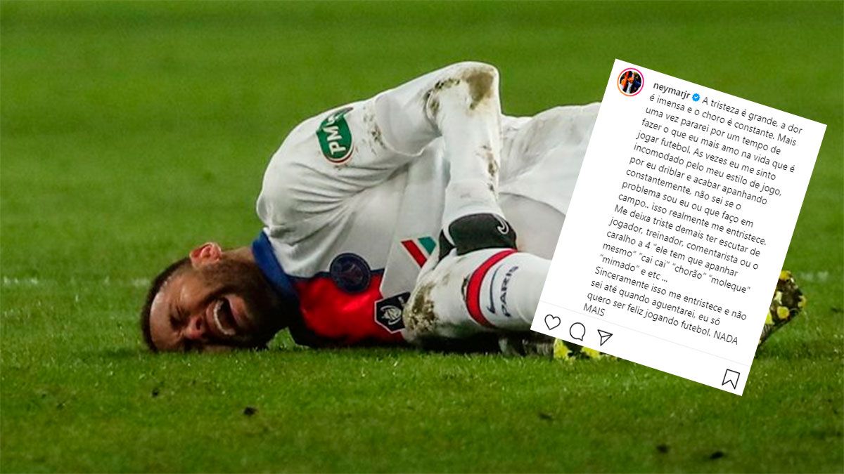 Neymar y un mensaje al mundo del fútbol tras su lesión