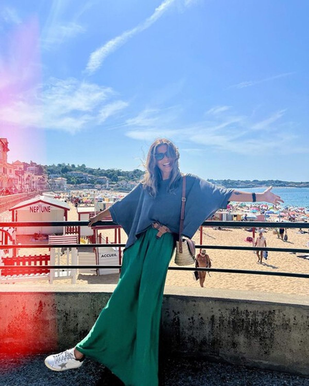 La autora española, disfrutando de sus vacaciones. La autora española, disfrutando de sus vacaciones.