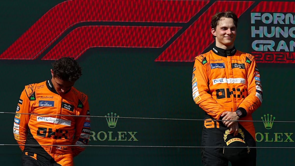 Cara y contracara. Por un lado, la felicidad de Oscar Piastri en lo más alto del podio; y por otro, la desazón de Lando Norris en el segundo escalón y sumando menos puntos en el campeonato. Cara y contracara. Por un lado, la felicidad de Oscar Piastri en lo más alto del podio; y por otro, la desazón de Lando Norris en el segundo escalón y sumando menos puntos en el campeonato.