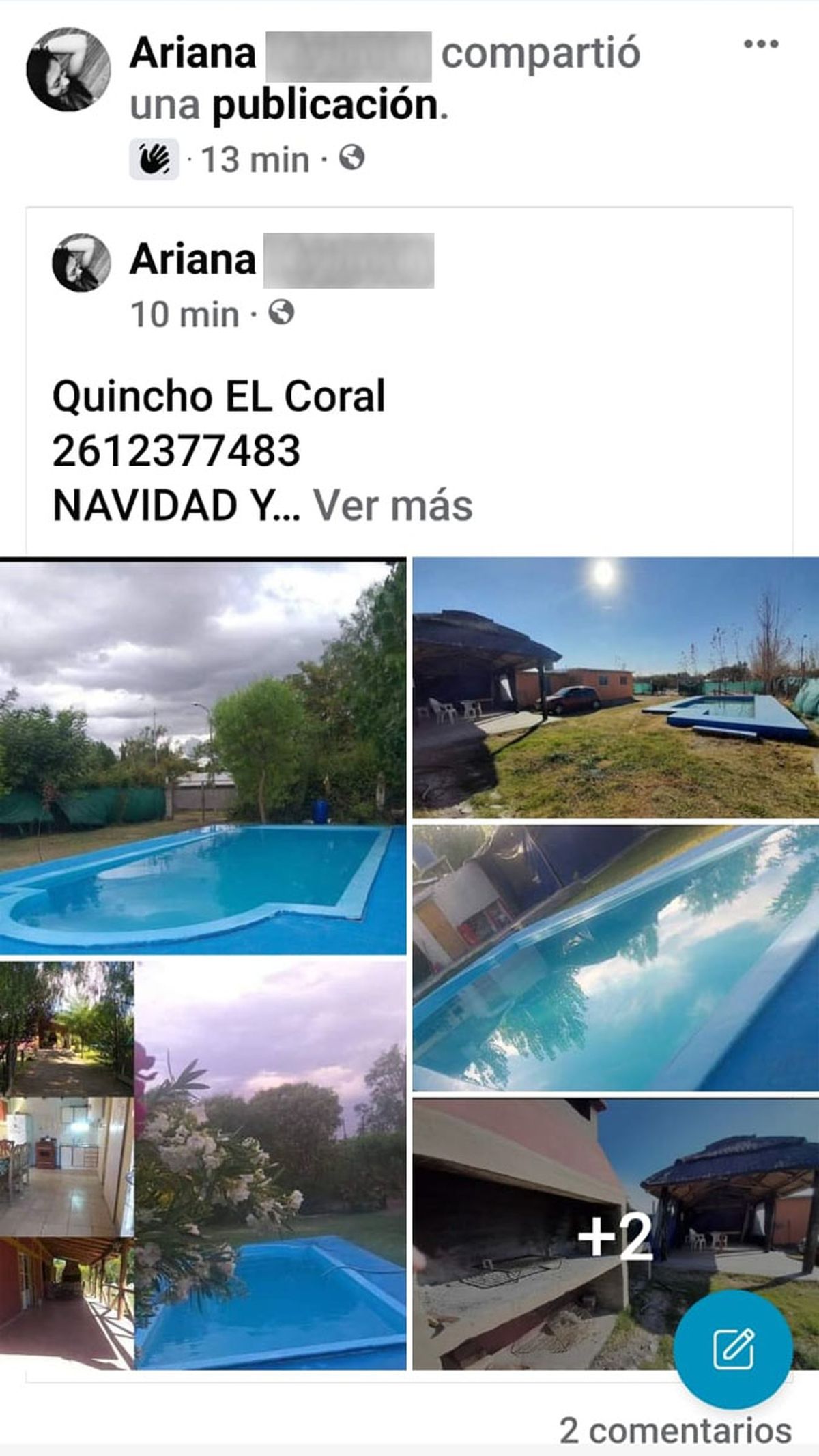 Crearon un perfil falso con el nombre de Ariana Vigolino y publicaron sus cabañas para estafar a turistas.