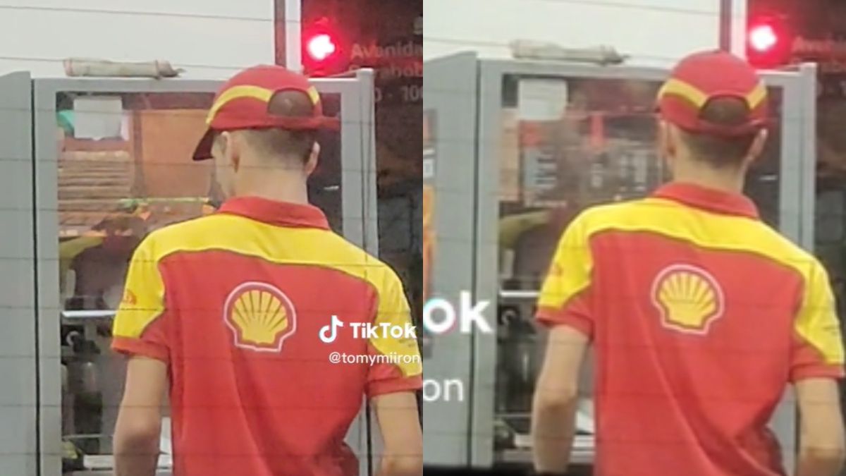 Fue a cargar nafta pero atrapó al playero haciendo algo insólito y se hizo viral