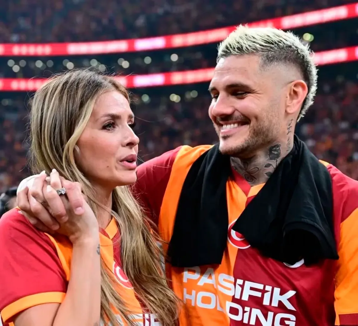La emoción de Mauro Icardi y la China Suárez por el triunfo del Galatasaray. La emoción de Mauro Icardi y la China Suárez por el triunfo del Galatasaray.