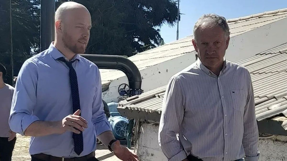 El intendente Esteban Allasino con  Rolando Baldasso