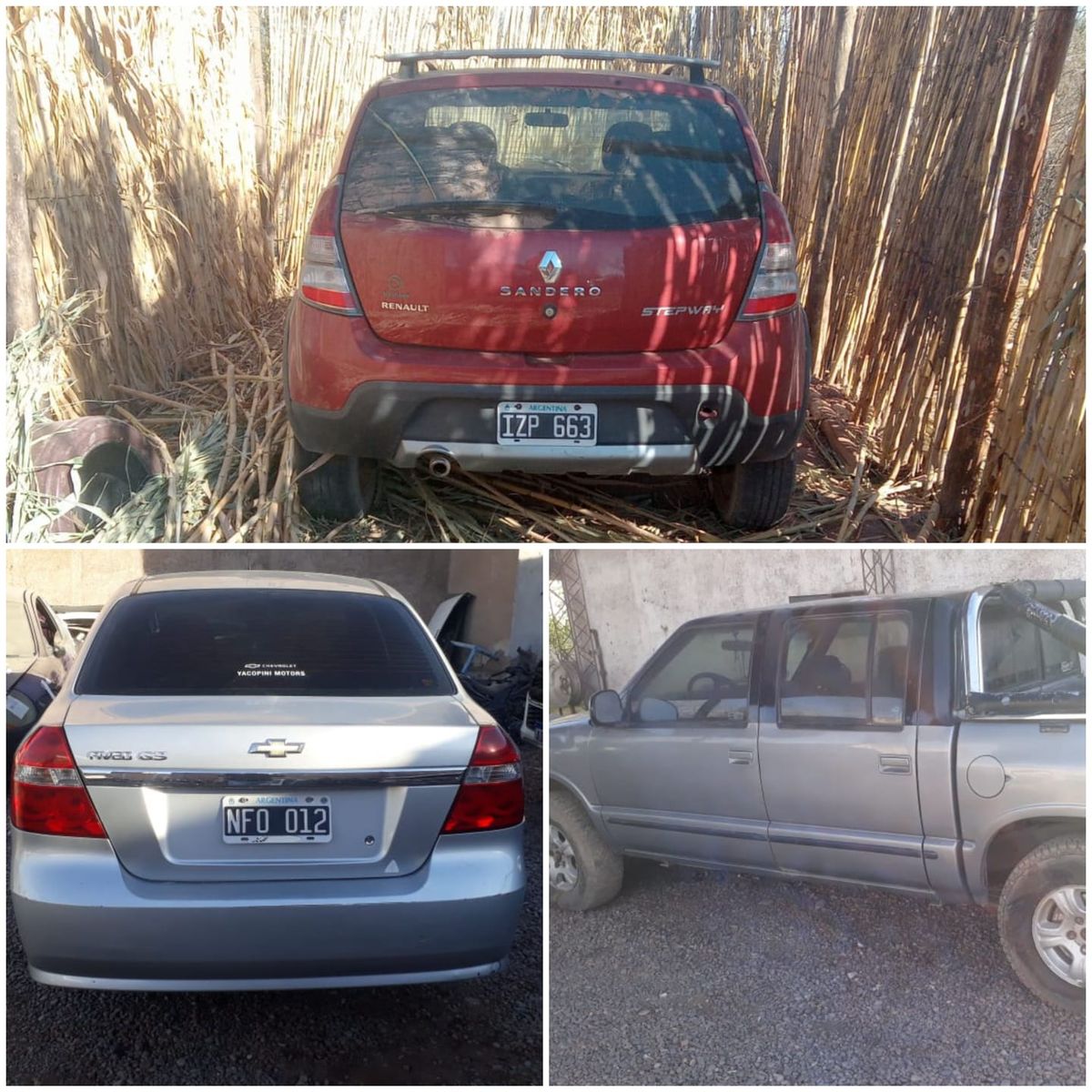 Uno de los vehículos en poder de la banda delictiva.