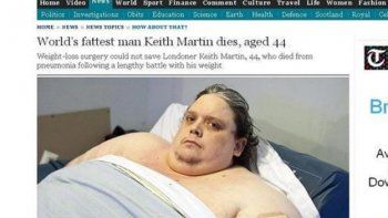 Murió el hombre más gordo del mundo