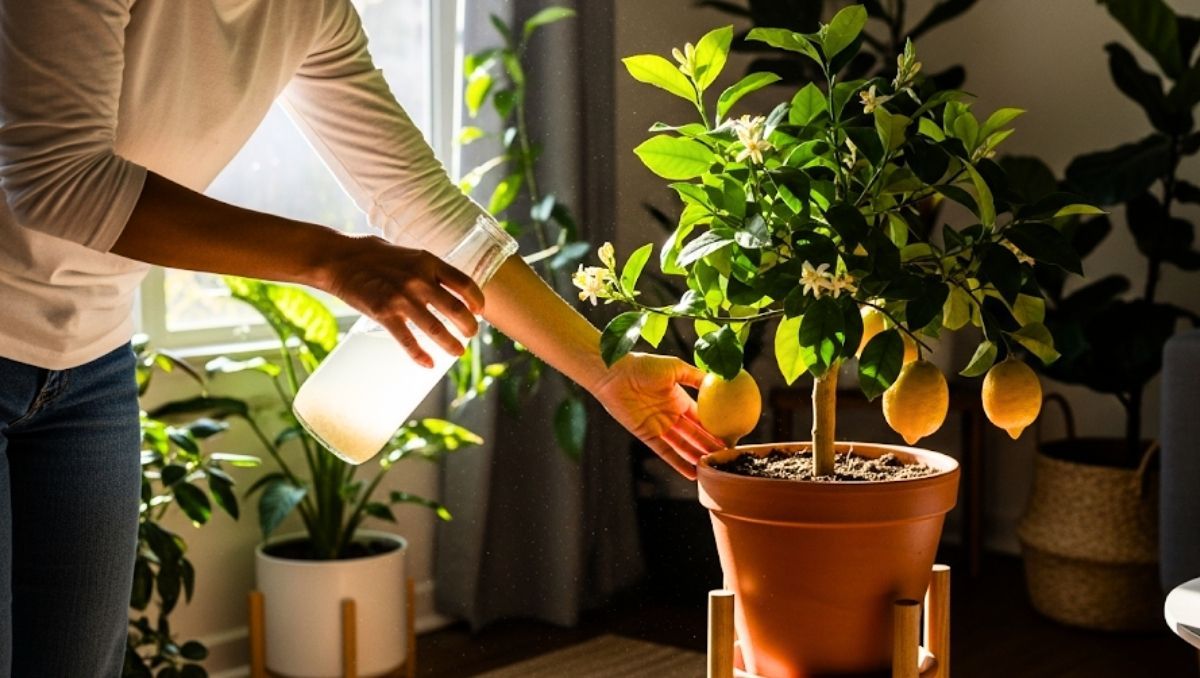 El riego del árbol limonero puede ser realizado con elementos caseros.