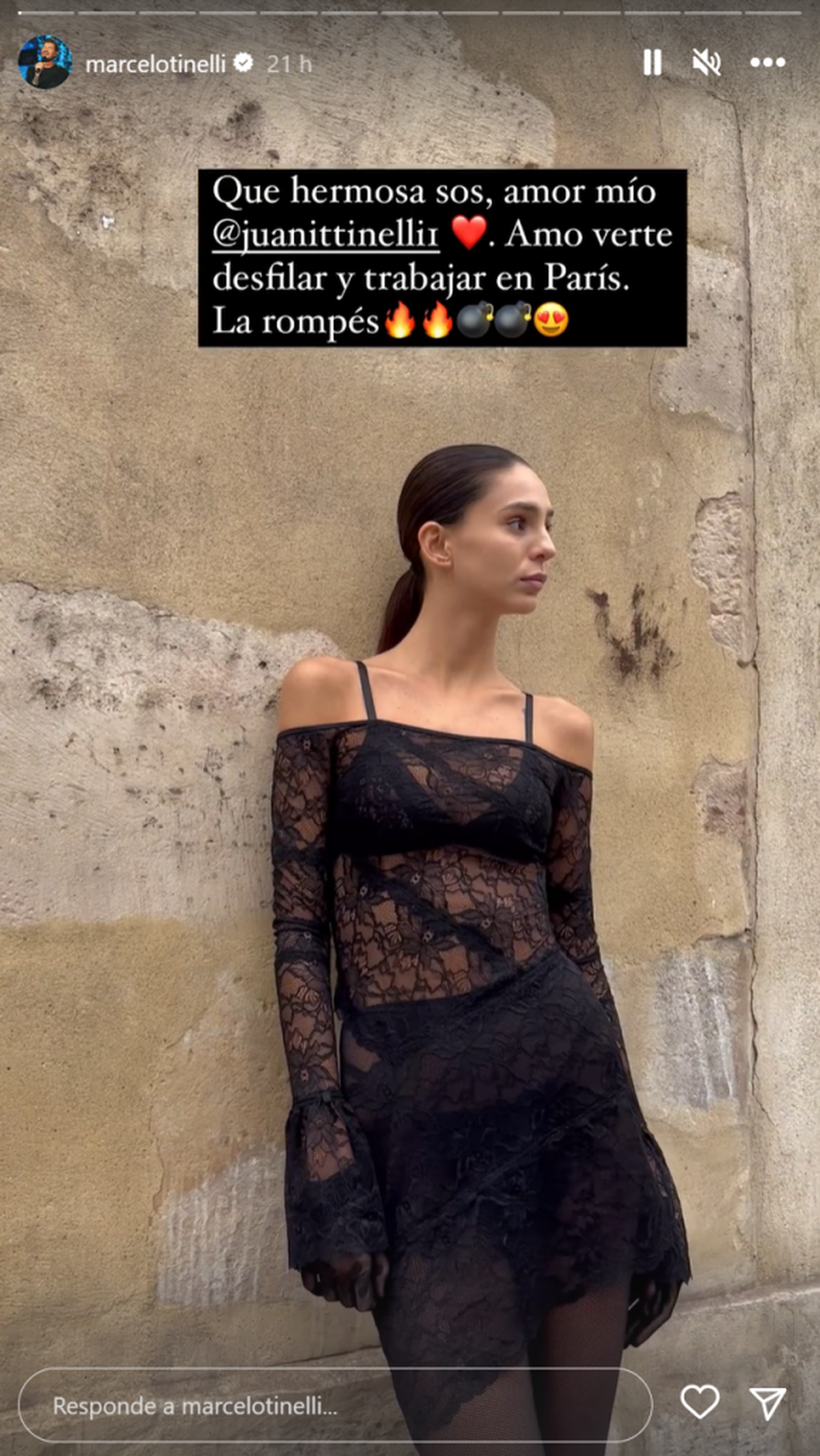 Fotografiaron a Juanita Tinelli en vestido totalmente transparente y Marcelo no se pudo contener.