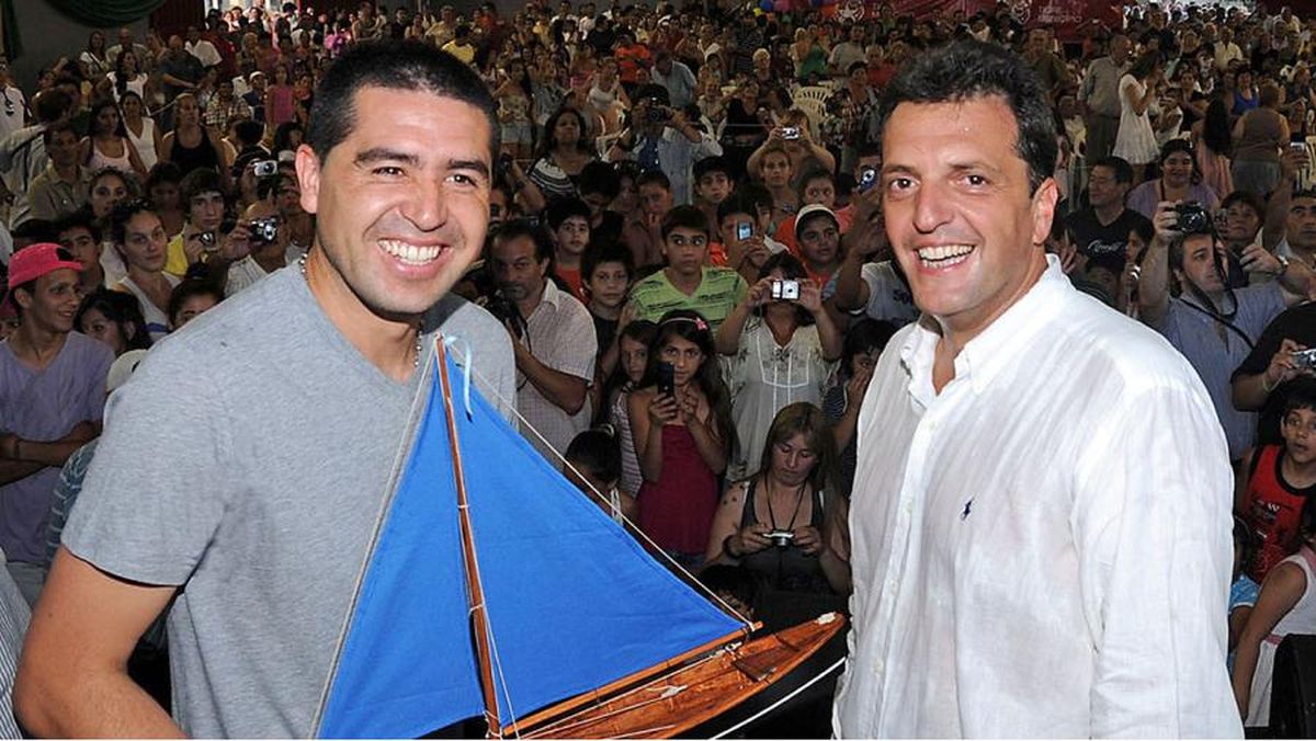 Sergio Massa mantiene desde hacer años una buena relación con Juan Román Riquelme.