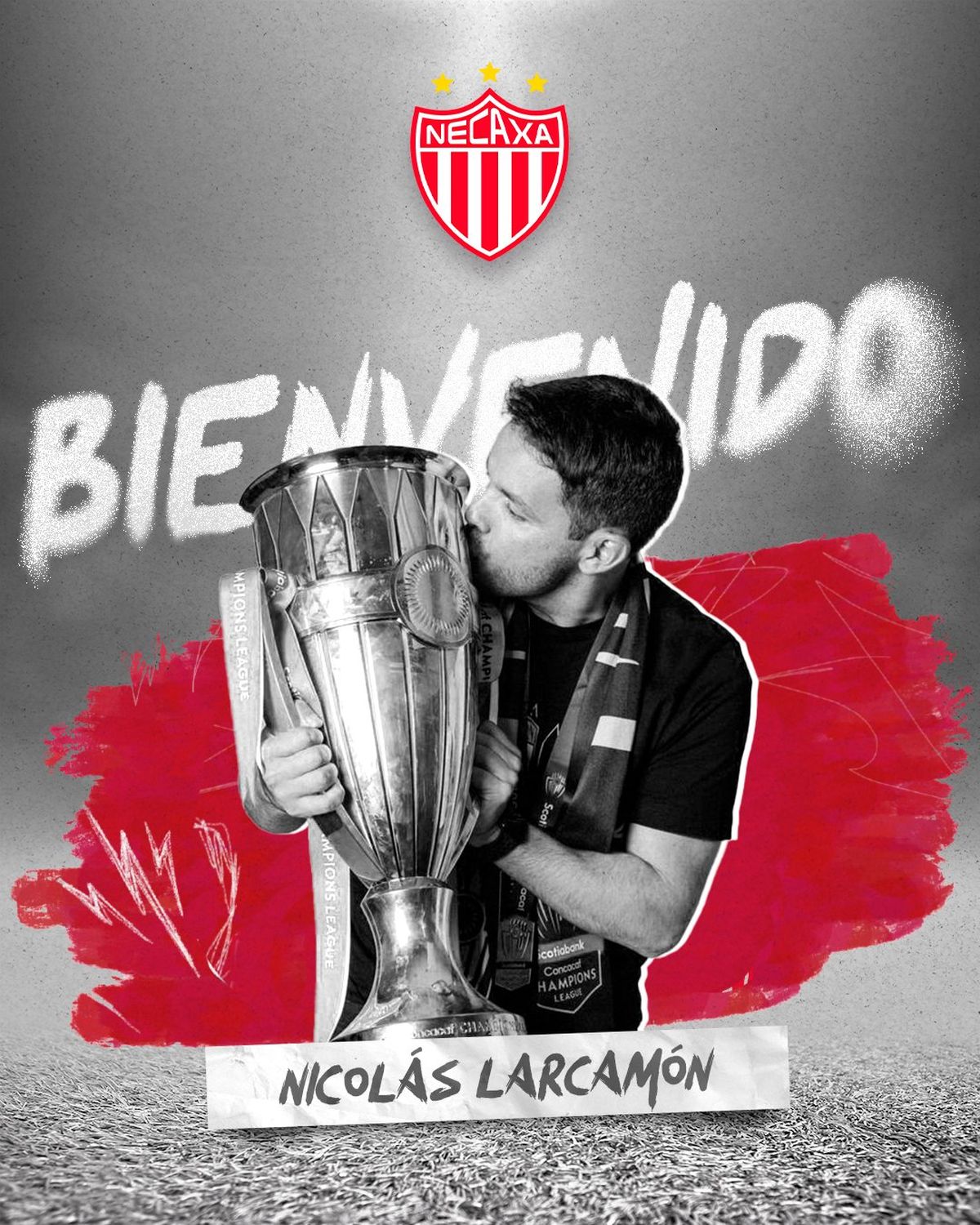 La imagen con la que Necaxa le dio la bienvenida a Nicolás Larcamón. La imagen con la que Necaxa le dio la bienvenida a Nicolás Larcamón.