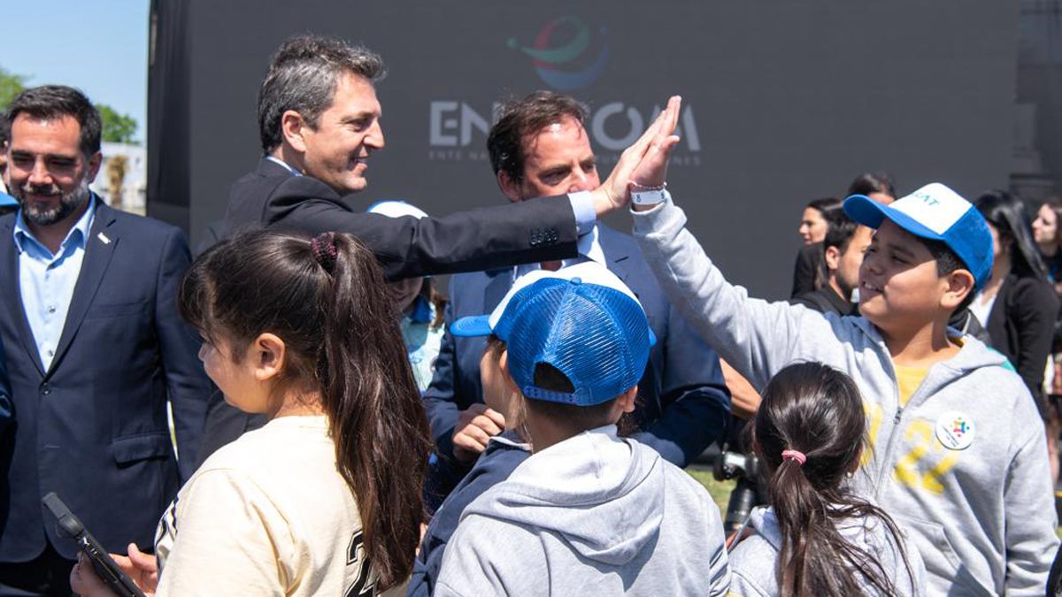 Por la mañana Sergio Massa participó de un acto en Tigre.