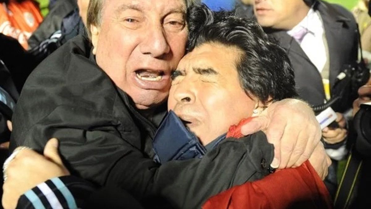 Carlos Bilardo y Diego Maradona juntos, cuando el Diez dirigía la Selección.