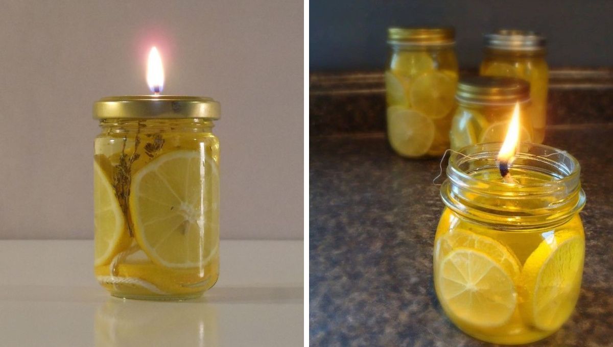 Vela con limones. Vela con limones.