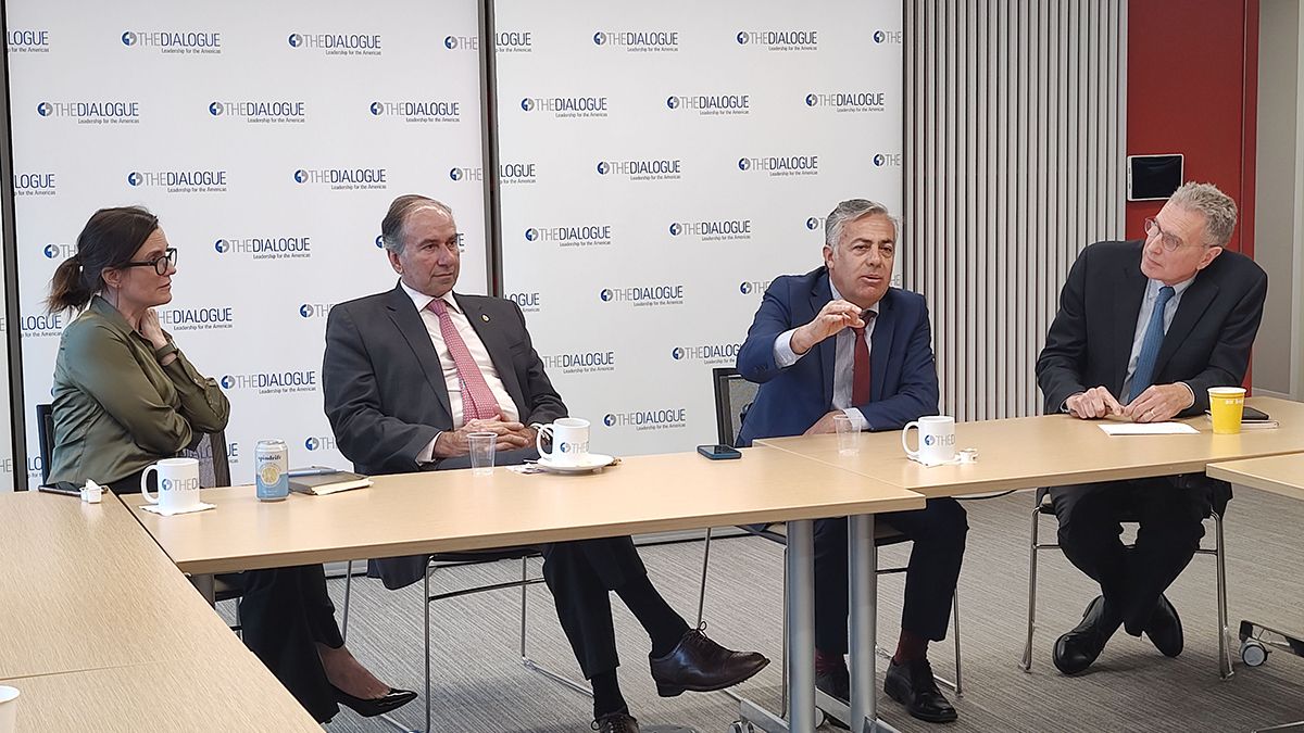 Alfredo Cornejo estuvo acompañado por el senador del PRO por Misiones, Humberto Schiavoni.