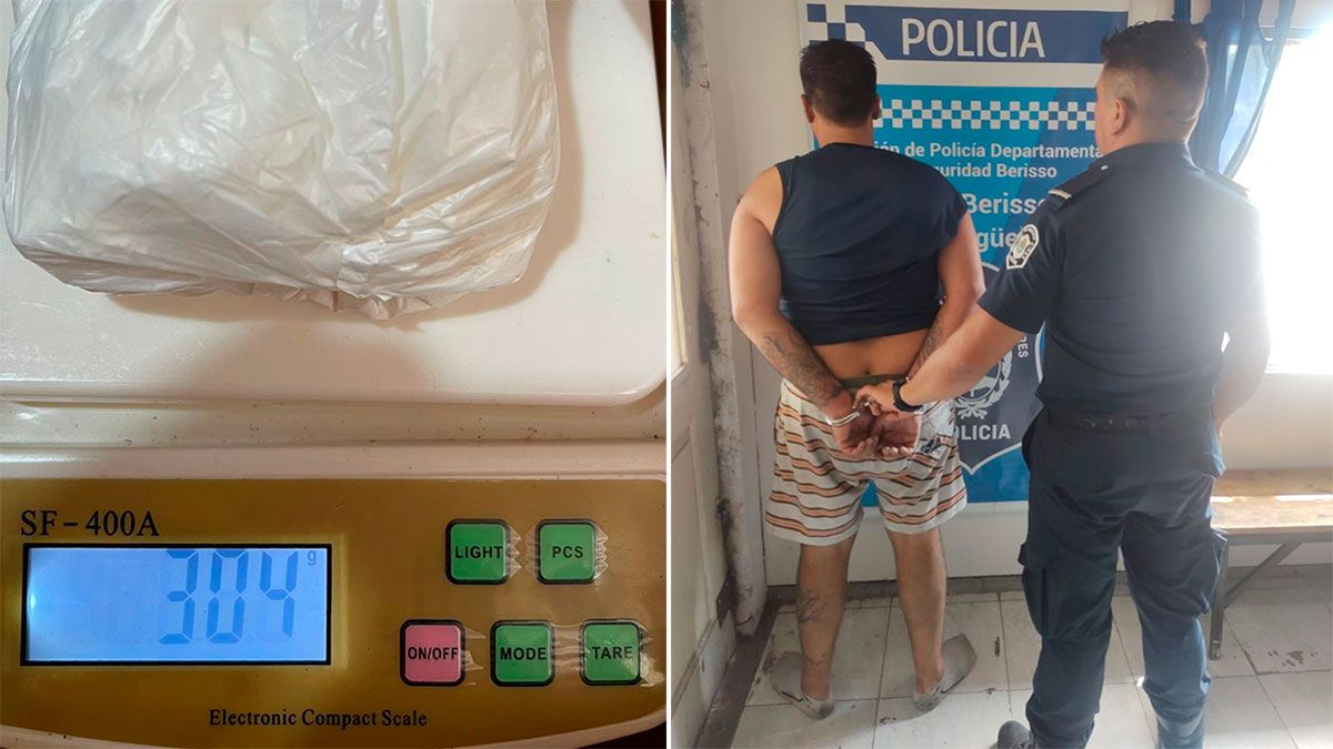 Luego de ser capturado, en el interior del auto que conducía encontraron cocaína.