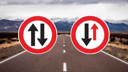 Dos señales de tránsito son parecidas pero un color marca la diferencia: ¿cuáles son y qué indican?