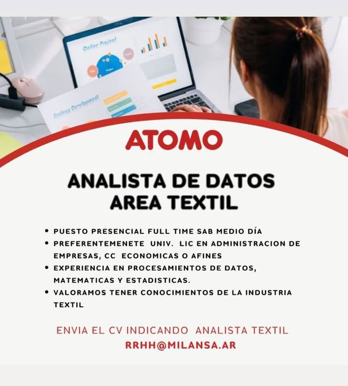 La oferta de trabajo fue difundida mediante la red social Instagram. La oferta de trabajo fue difundida mediante la red social Instagram.