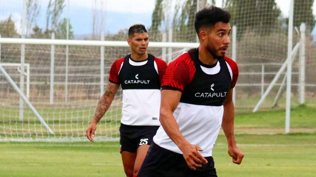 El Corcho Bonacorso en el entrenamiento del Cruzado.