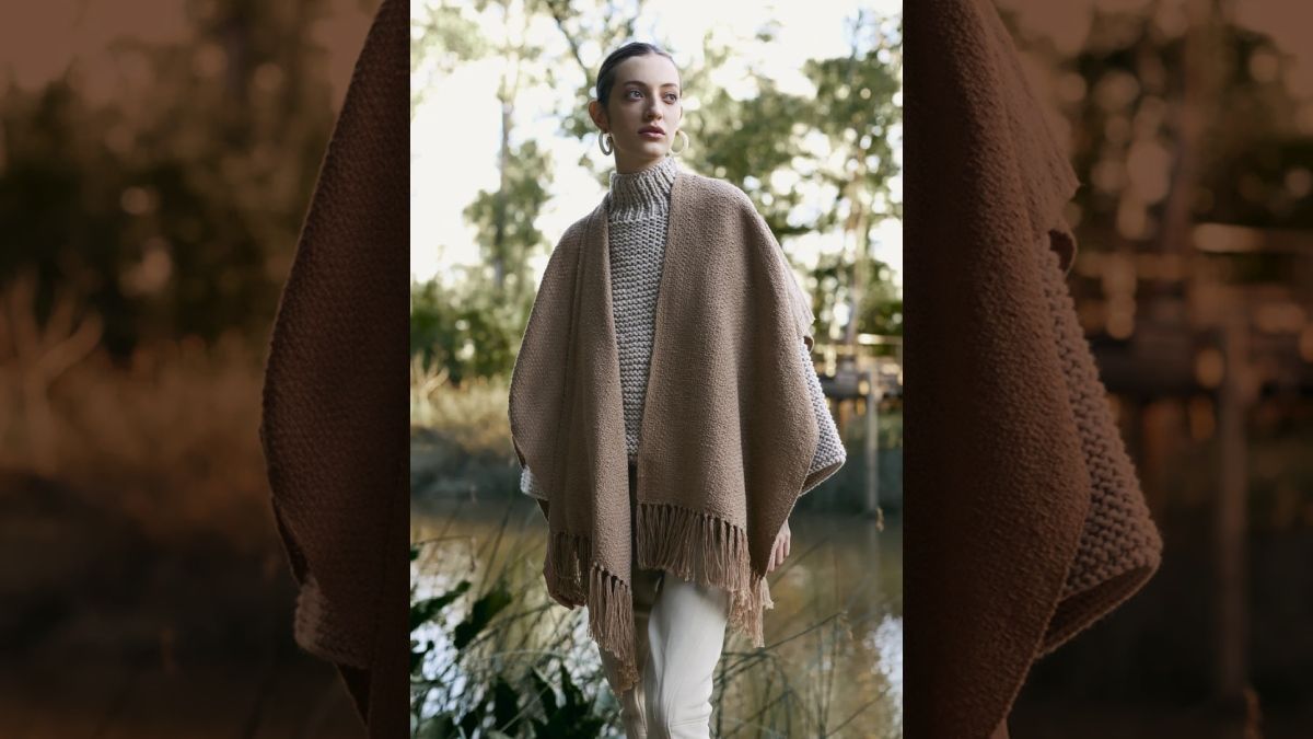 Prenda textil realizadas con fibra de guanaco de la diseñadora María Zolezzi. Foto: Maydi Prenda textil realizadas con fibra de guanaco de la diseñadora María Zolezzi. Foto: Maydi