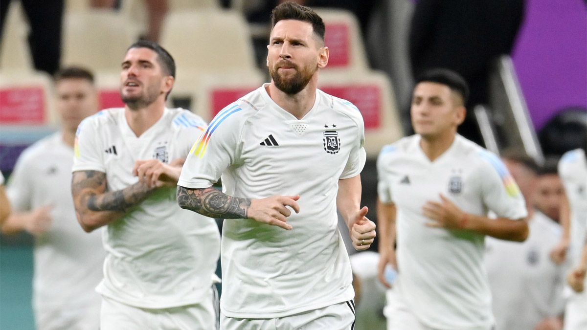 Lionel Messi, en la previa del partido ante Países Bajos, en el Mundial Qatar 2022.