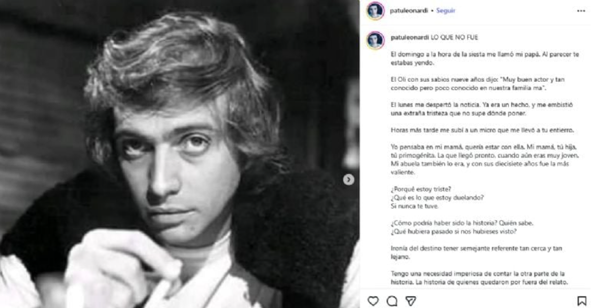 Luis Brandoni. Tras su muerte, una de sus nietas, Patu Leonardi, hizo un polémico posteo sobre el reconocido actor. Luis Brandoni. Tras su muerte, una de sus nietas, Patu Leonardi, hizo un polémico posteo sobre el reconocido actor. 