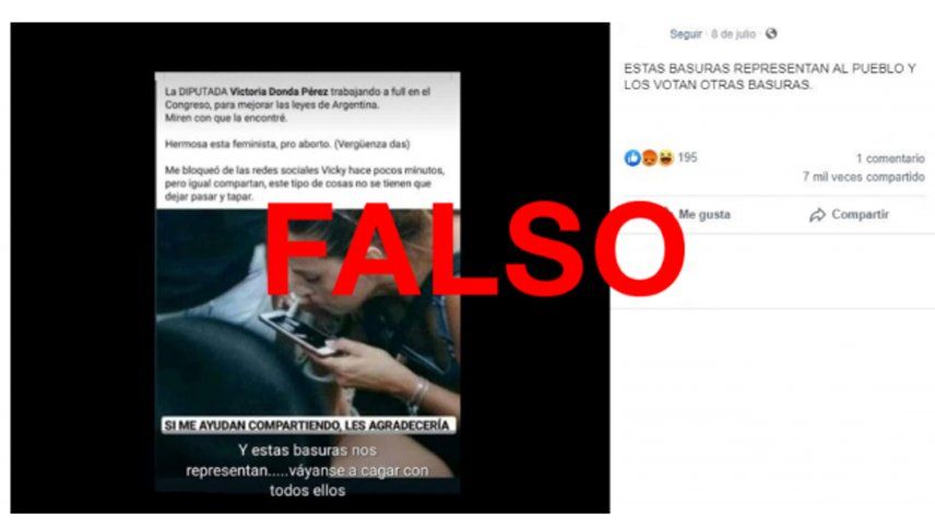 No, no es Victoria Donda la mujer que está consumiendo cocaína en una foto viral