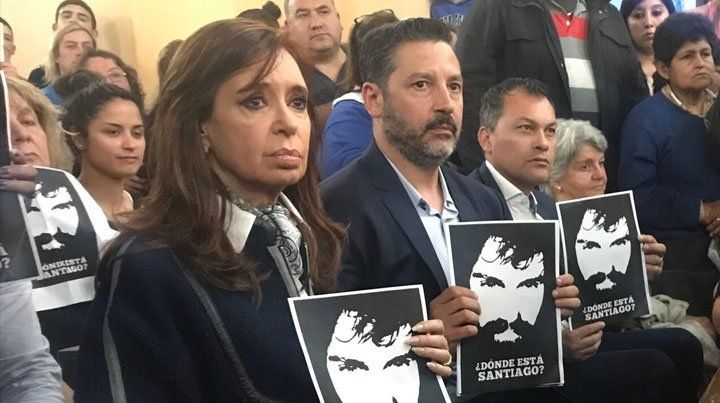 Cristina fue a una misa por Santiago Maldonado